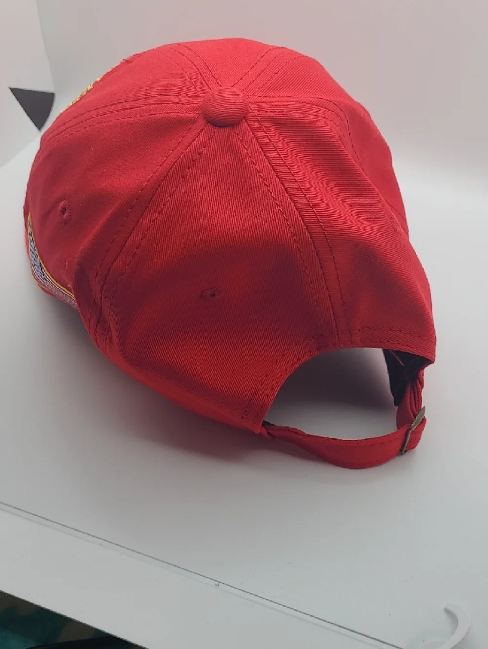 Red Embroidered USA Eagle Baseball Cap - Picture 2 of 2